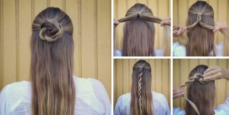 Simple topical hairstyles for lazy medium to long hair