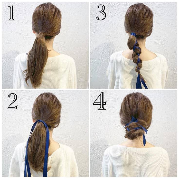 Simple topical hairstyles for lazy medium to long hair