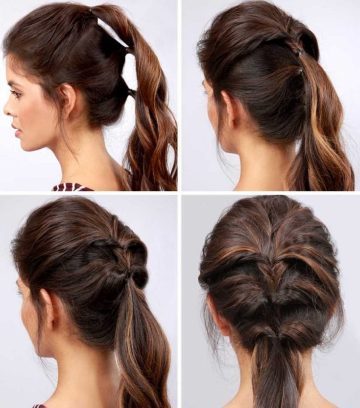 Simple topical hairstyles for lazy medium to long hair