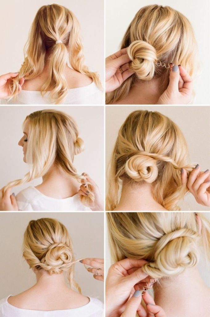 Simple topical hairstyles for lazy medium to long hair