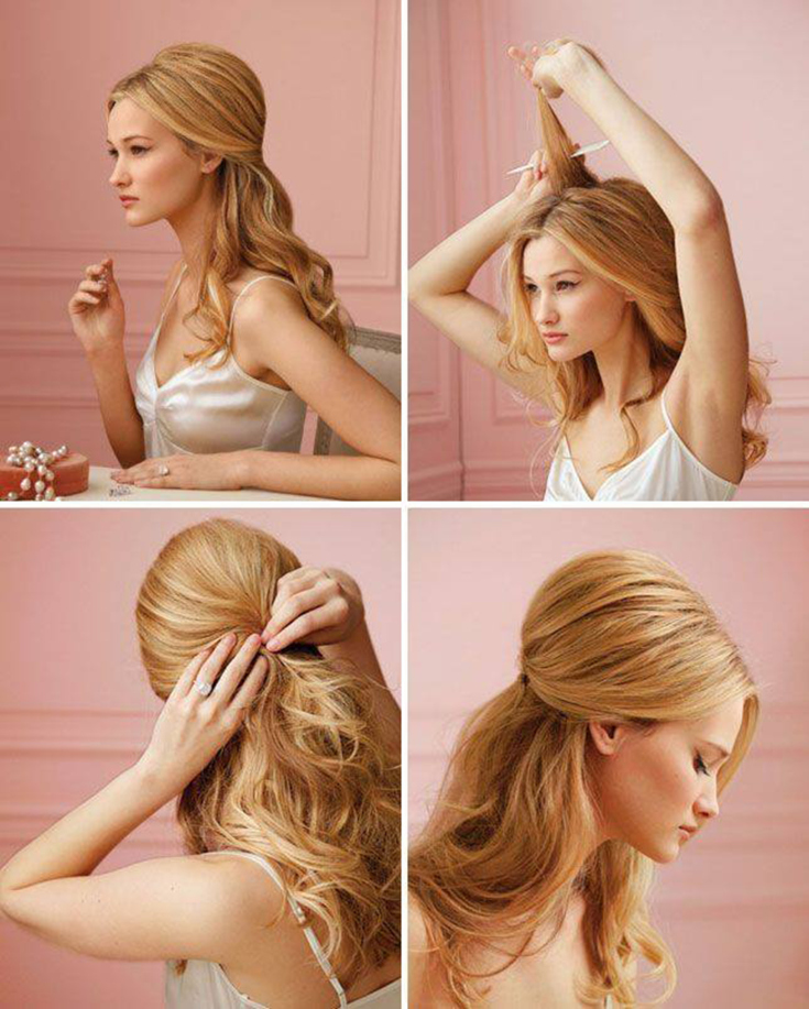 Simple topical hairstyles for lazy medium to long hair