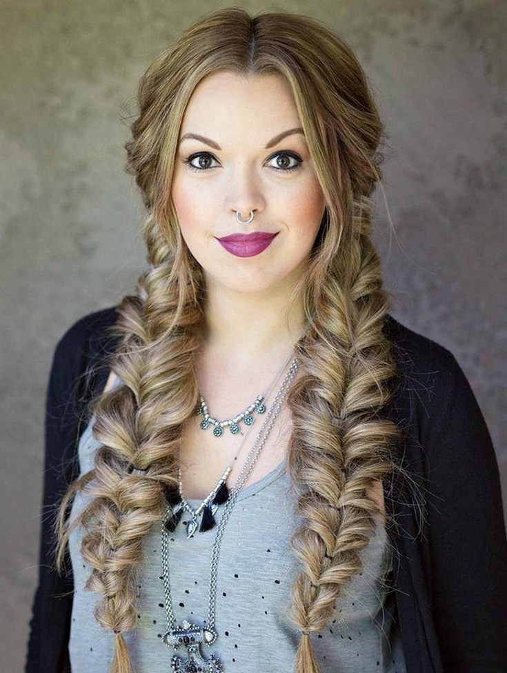 Simple topical hairstyles for lazy medium to long hair