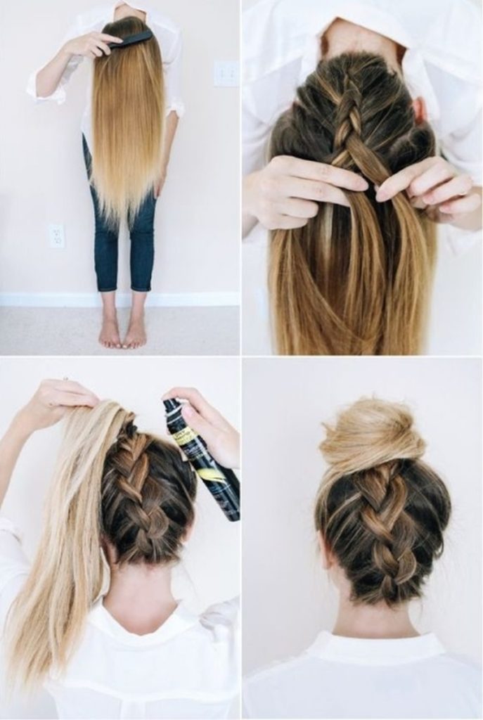 Simple topical hairstyles for lazy medium to long hair