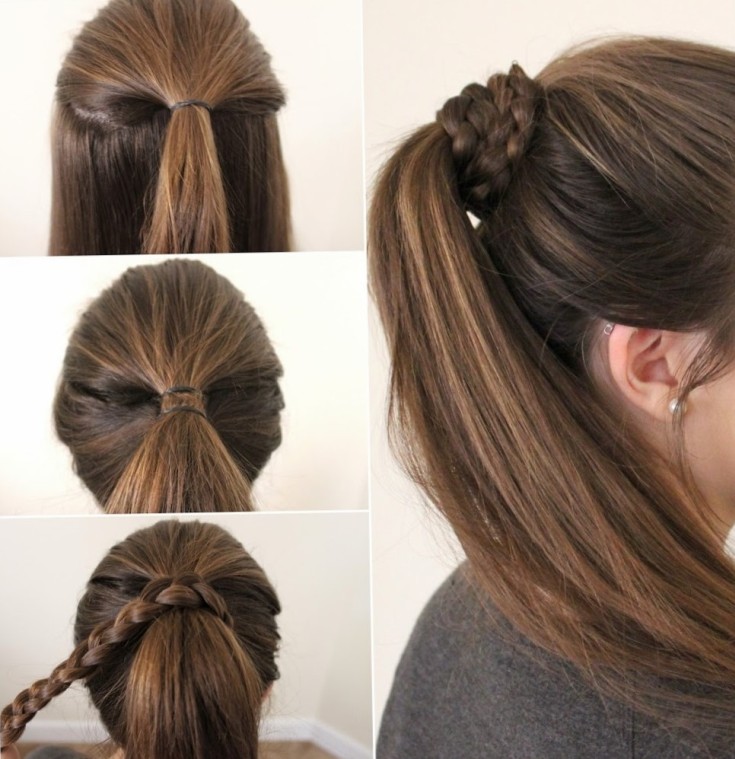 Easy hairstyles for yourself in 5 minutes for medium hair to school