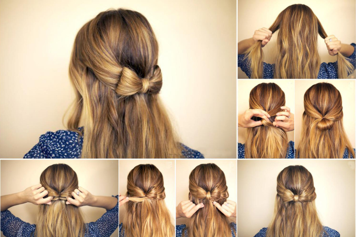 Easy hairstyles for yourself in 5 minutes for medium hair to school