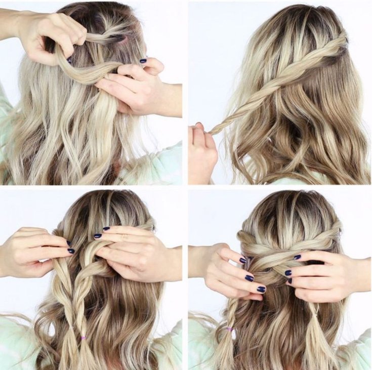 Easy hairstyles for yourself in 5 minutes for medium hair to school