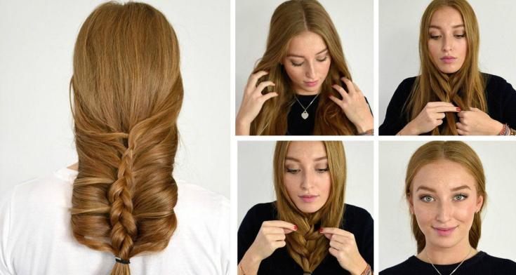 Easy hairstyles for yourself in 5 minutes for medium hair to school