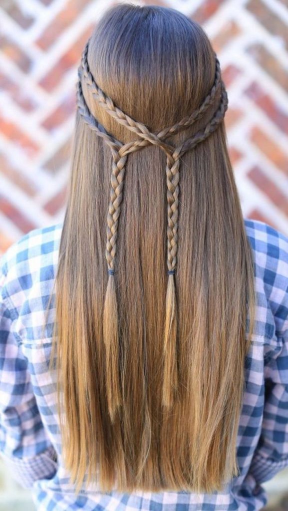 Easy hairstyles for yourself in 5 minutes for medium hair to school