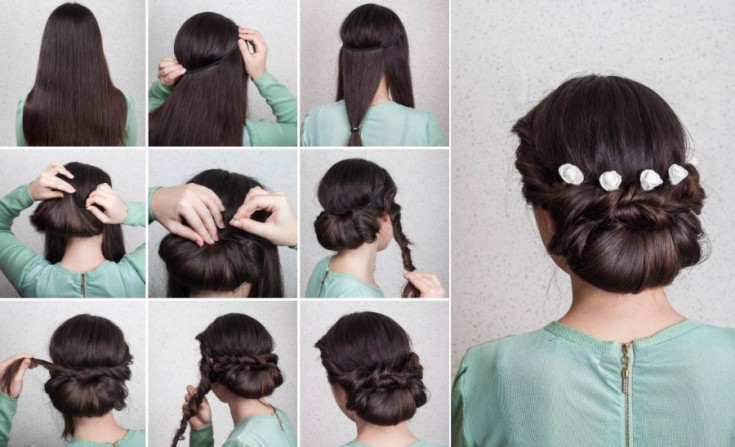 Easy hairstyles for yourself in 5 minutes for medium hair to school