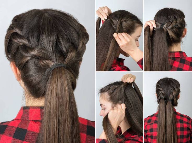 Easy hairstyles for yourself in 5 minutes for medium hair to school