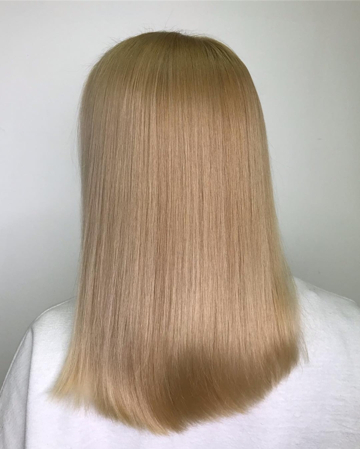 Golden blonde hair color photo