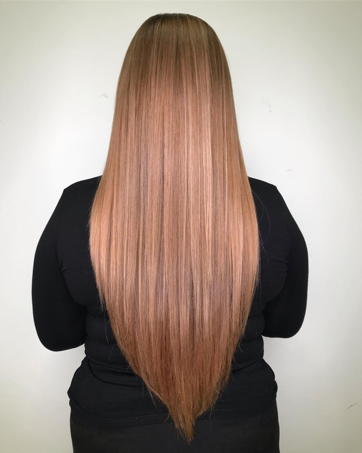 Copper blonde hair color