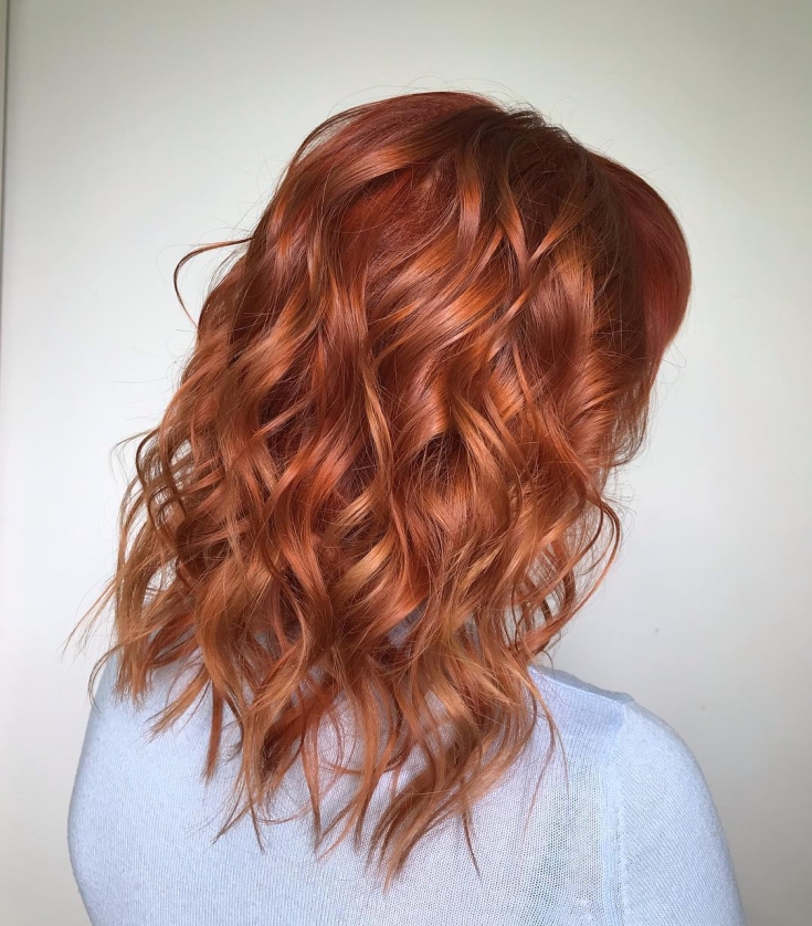 Copper blonde hair color