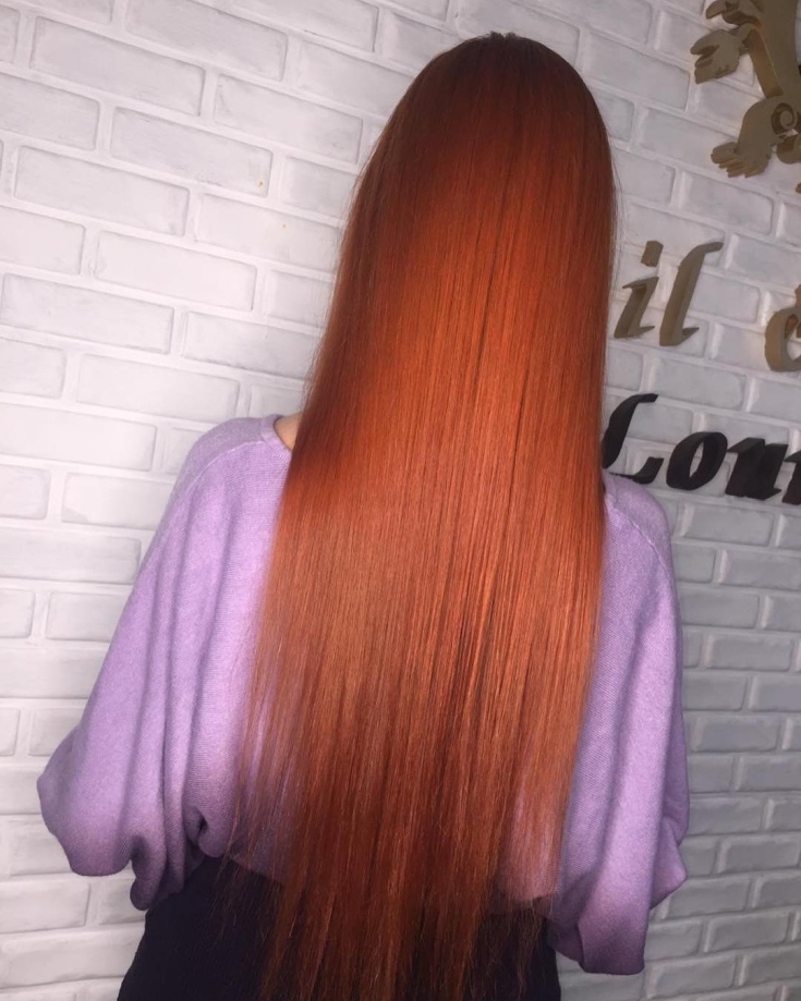 Copper blonde hair color