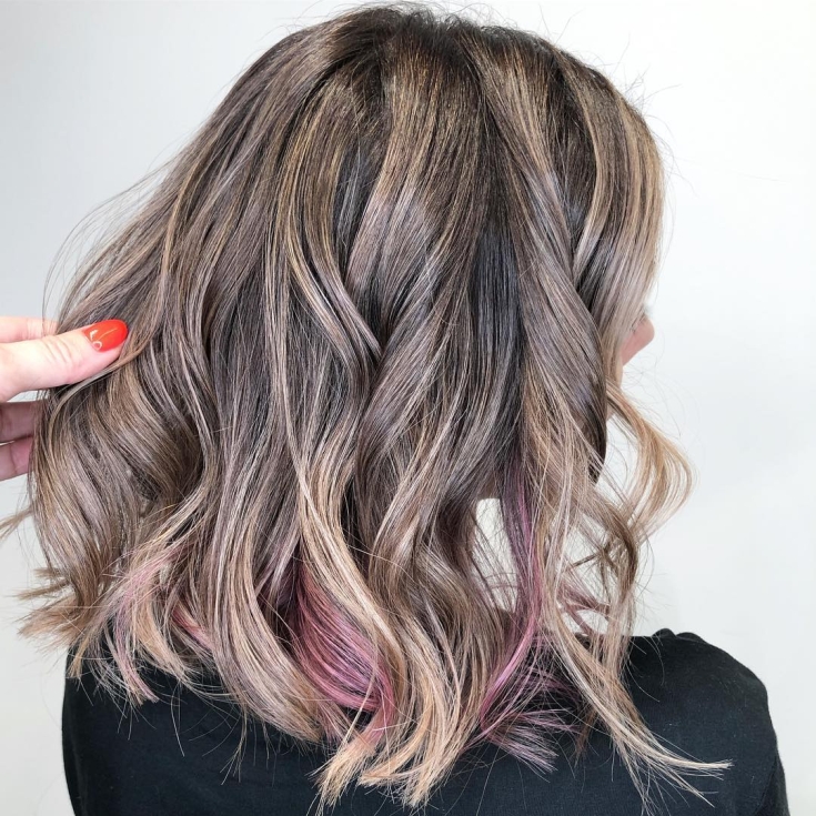 Pink blonde hair color