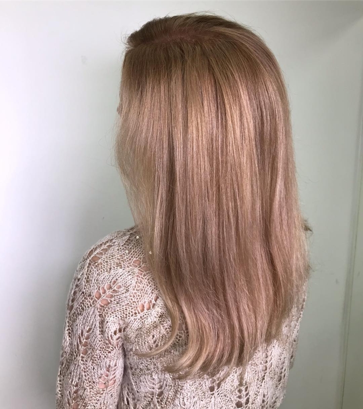 Pink blonde hair color