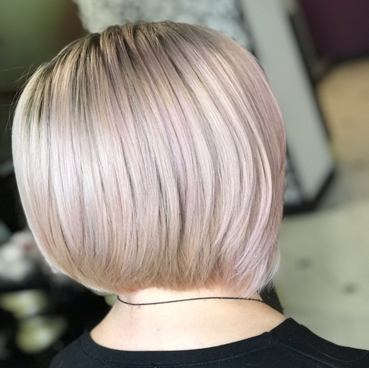 Pink blonde hair color