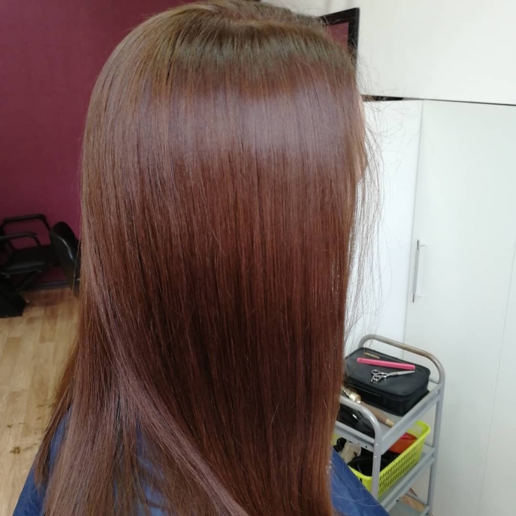 Copper blonde hair color