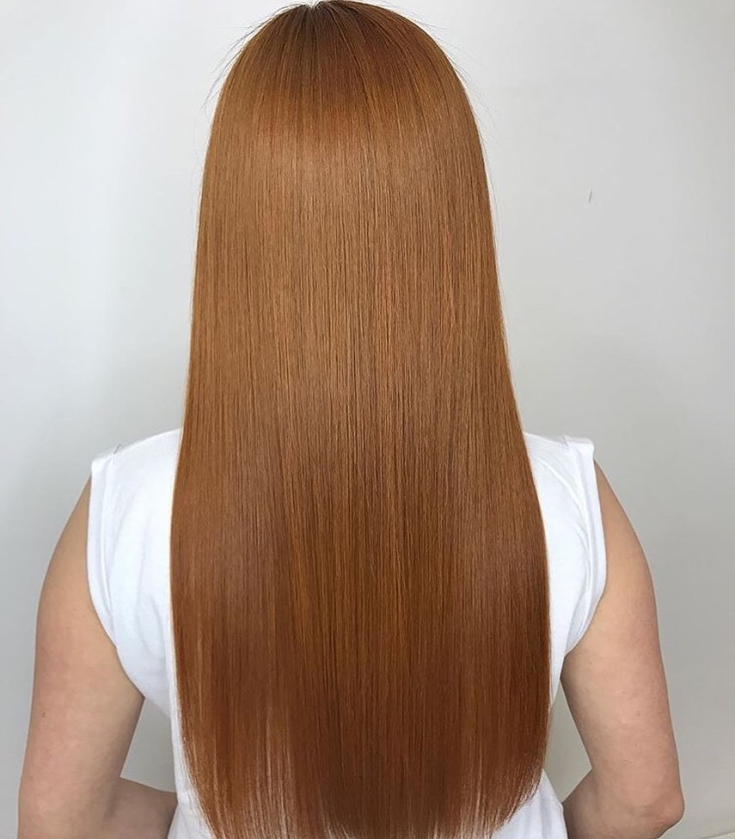 Copper blonde hair color