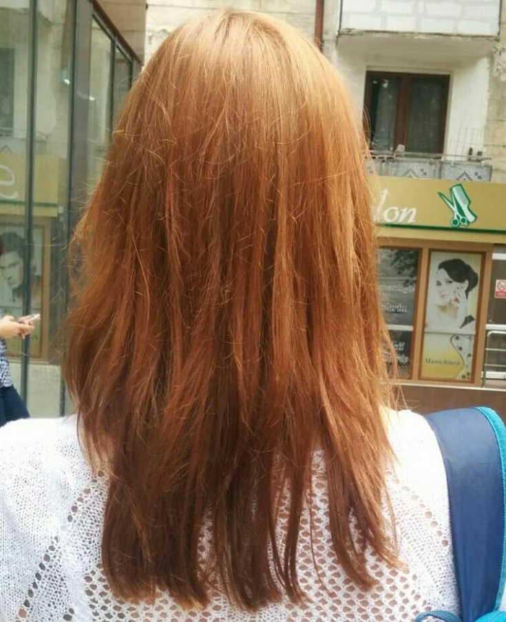 Copper blonde hair color