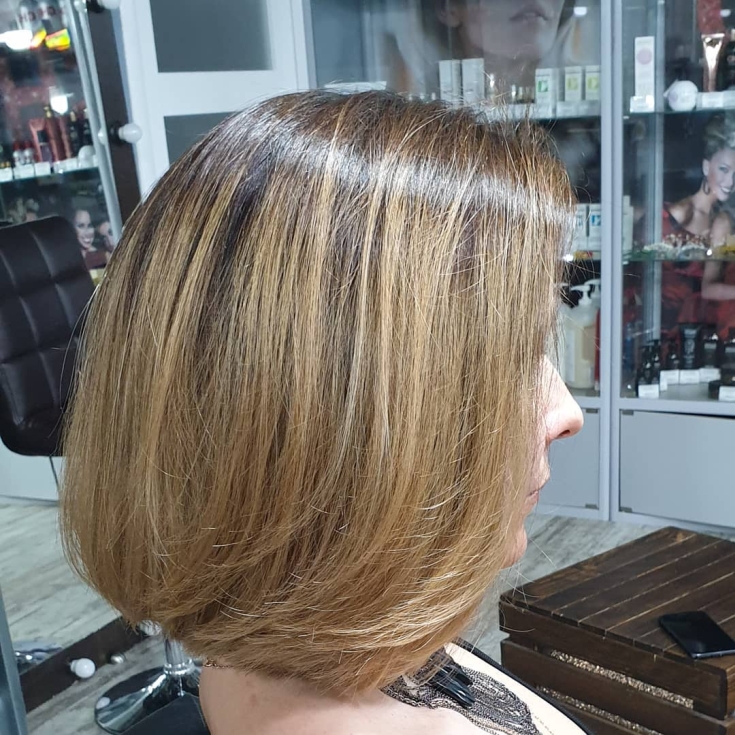 Light brown hair color for short hair