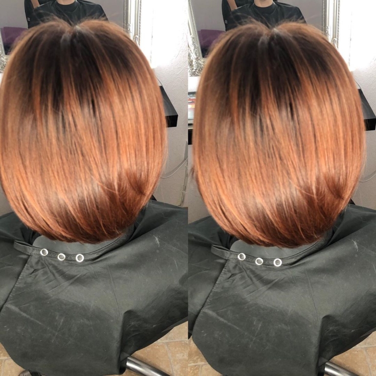 Copper blonde hair color