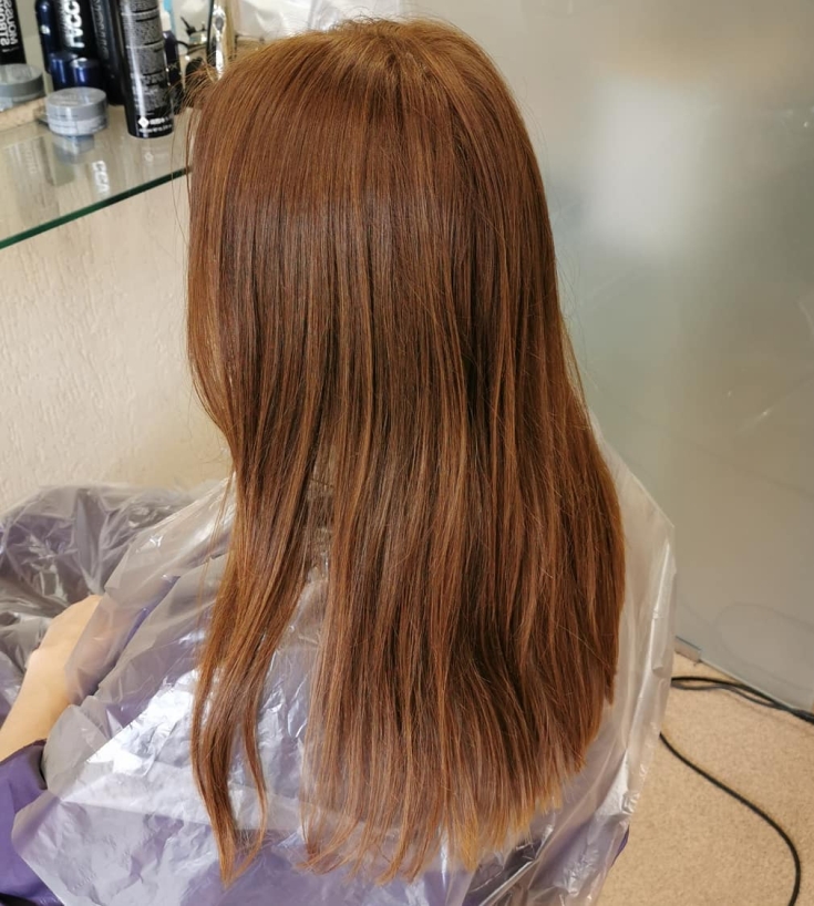 Copper blonde hair color