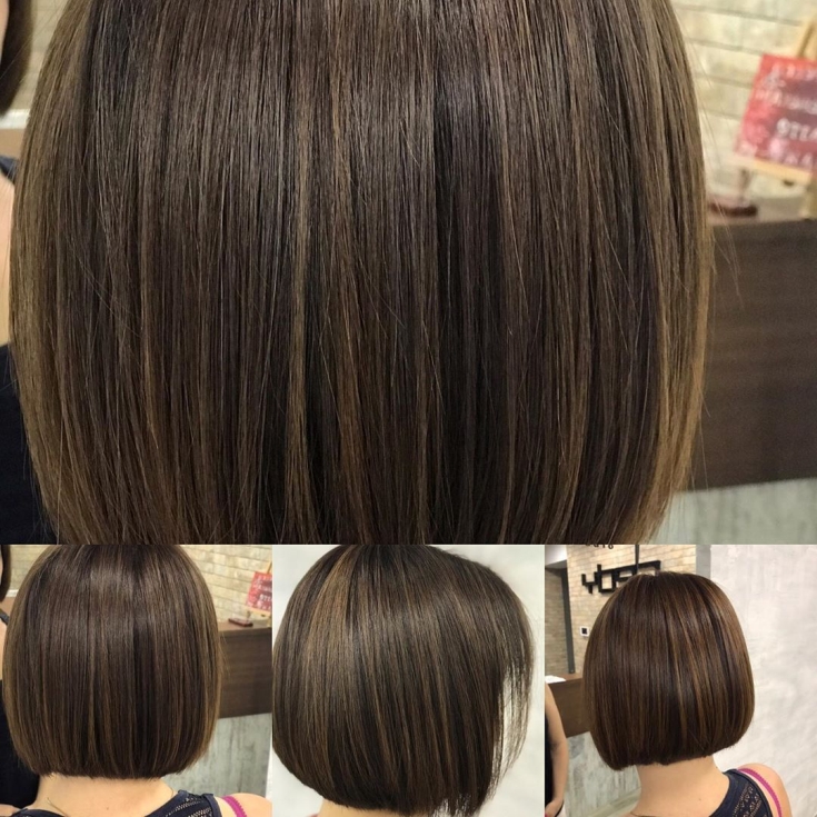 Light brown hair color for short hair