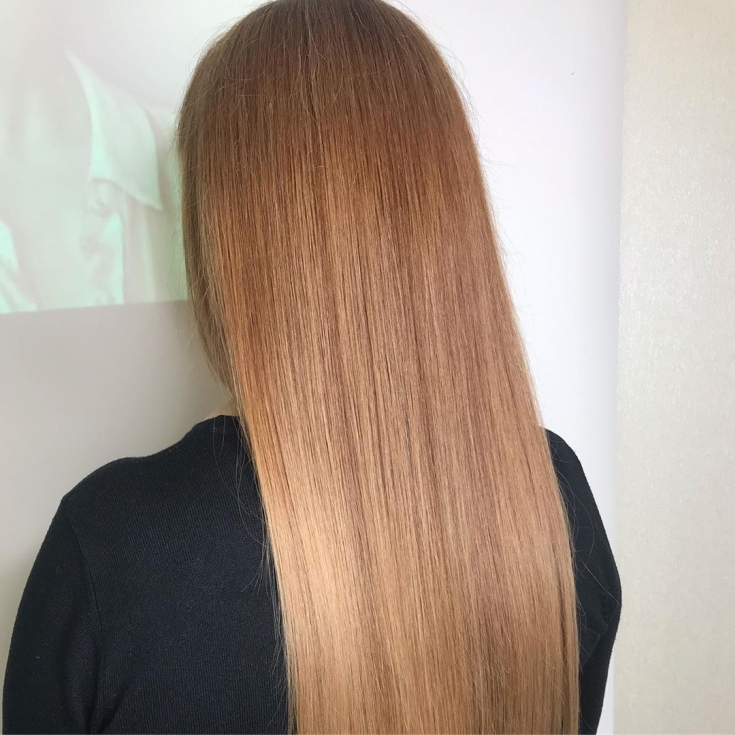 Copper blonde hair color