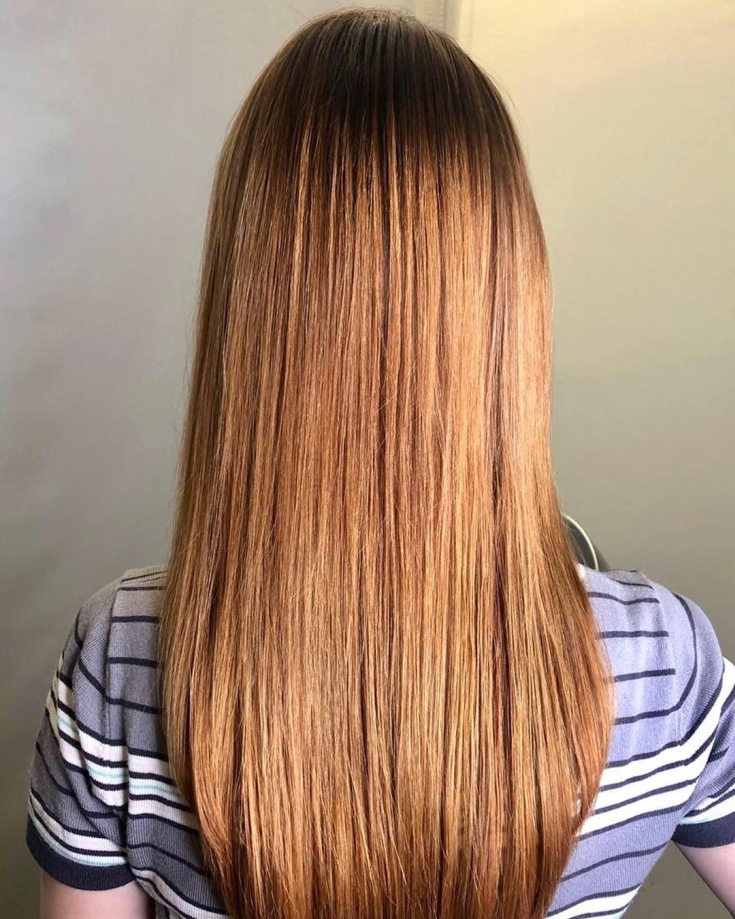 Copper blonde hair color