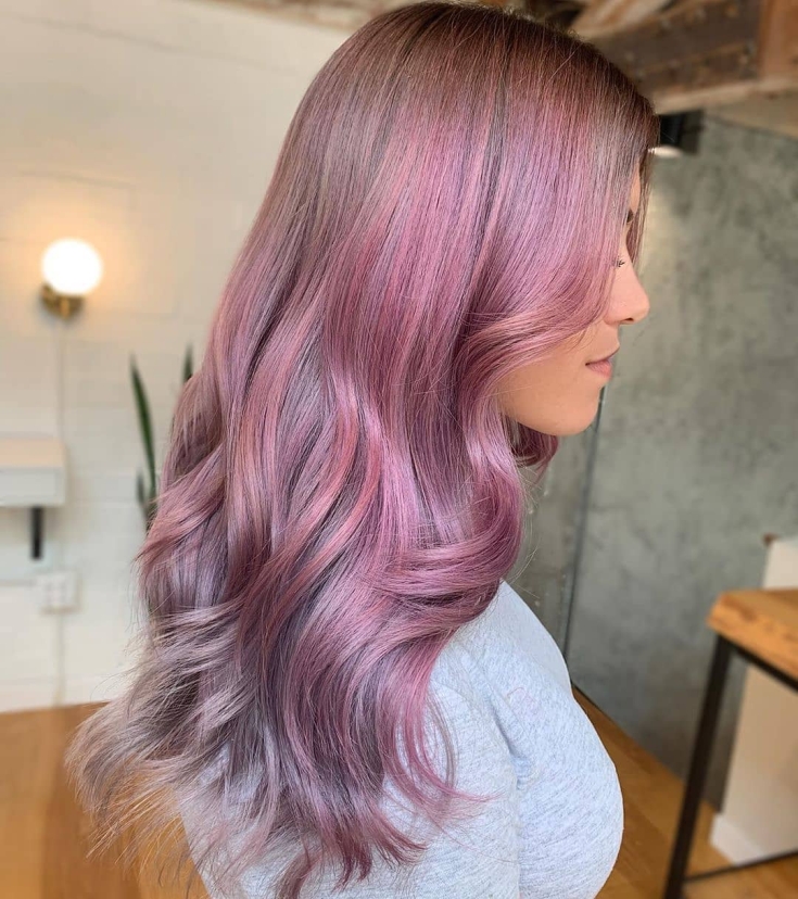 Pink blonde hair color