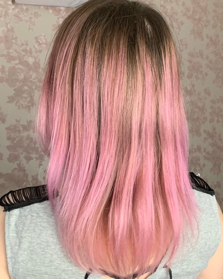 Pink blonde hair color