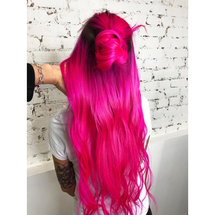 Pink blonde hair color