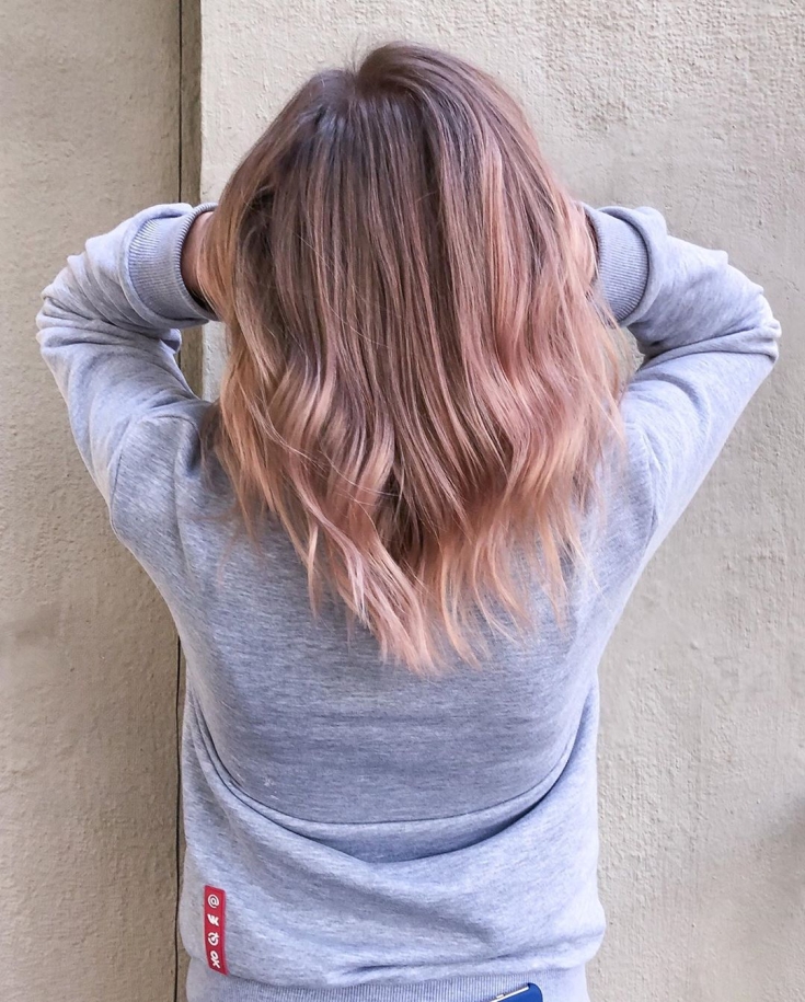 Pink blonde hair color