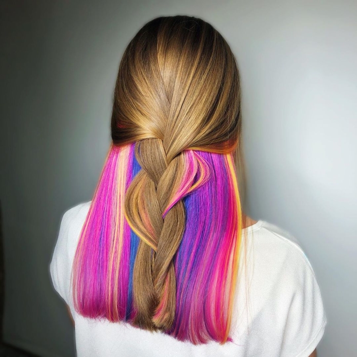 Pink blonde hair color