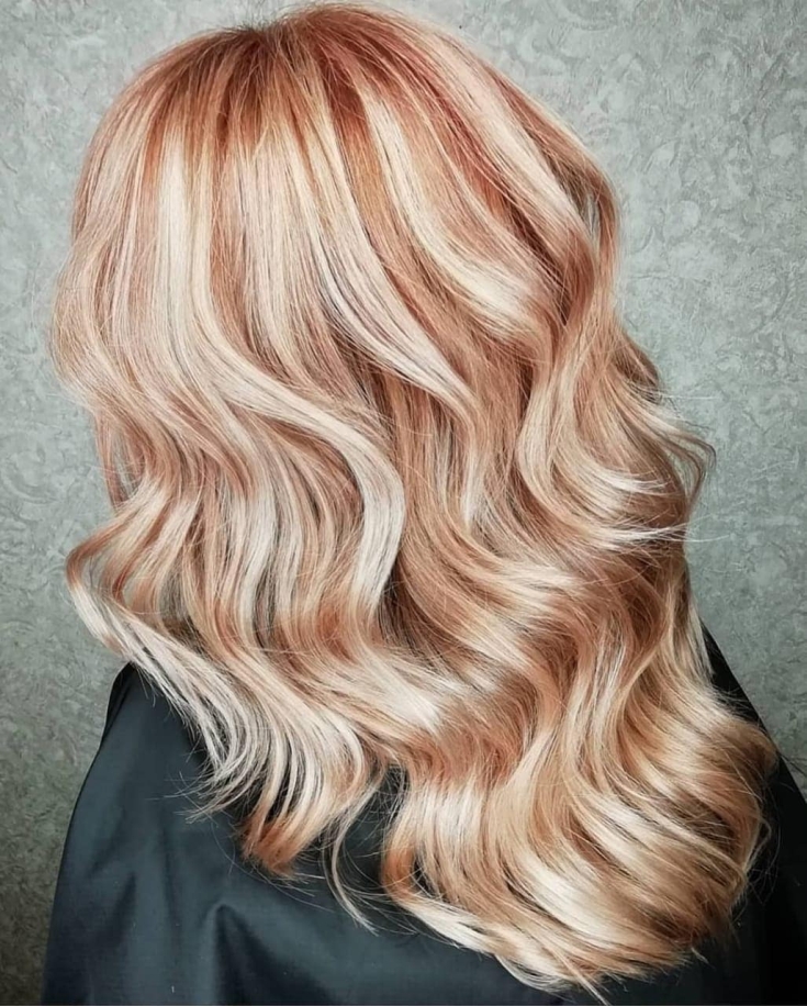 Pink blonde hair color