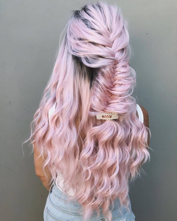 Pink blonde hair color