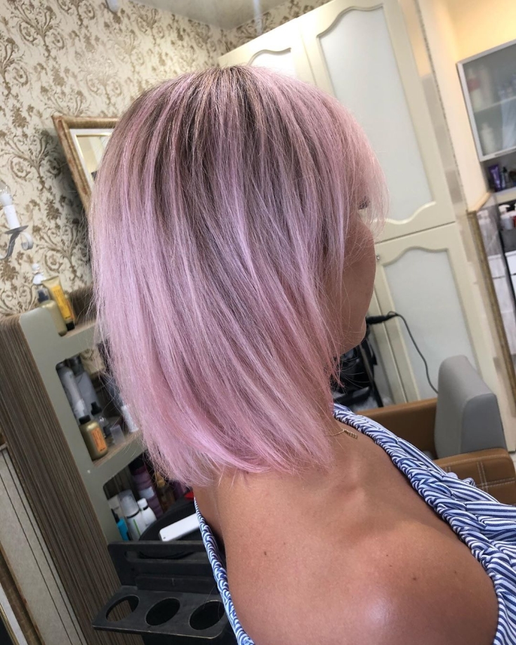 Pink blonde hair color