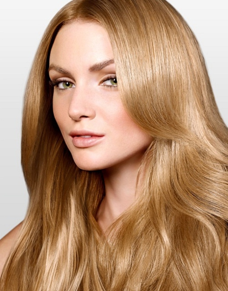 Golden blonde hair color photo