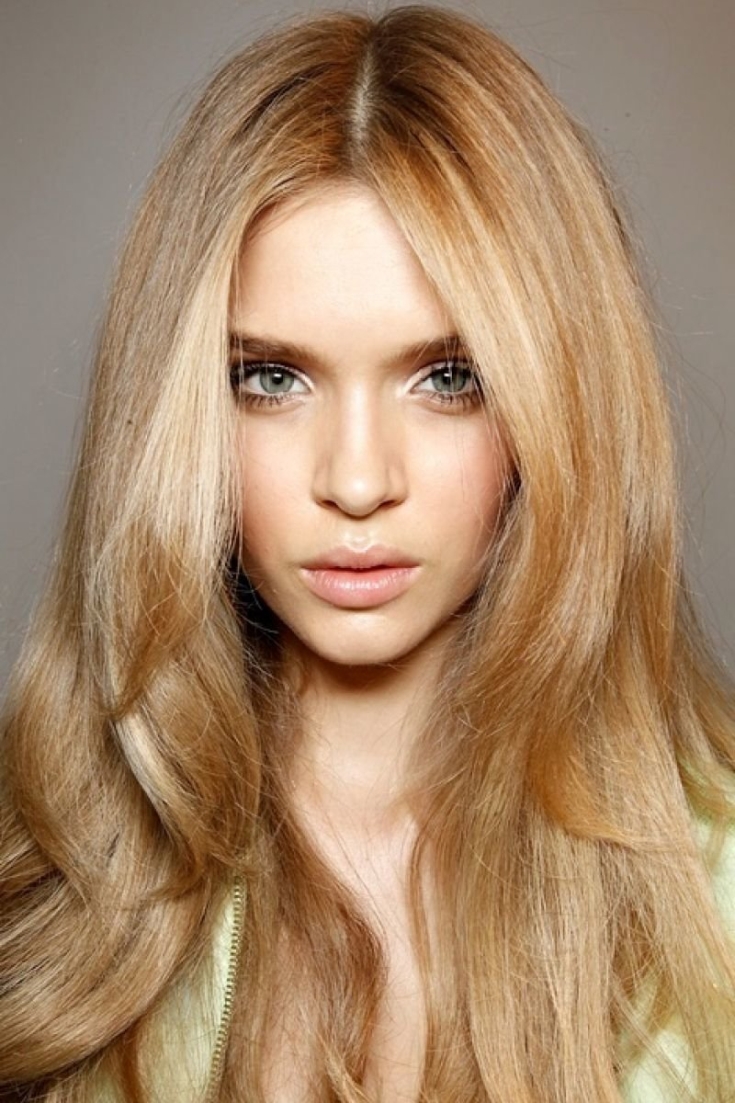 Golden blonde hair color photo