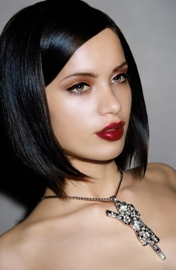 Hair color black bob