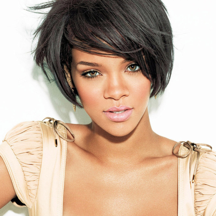 (+180 photos) Black hair color for short hair