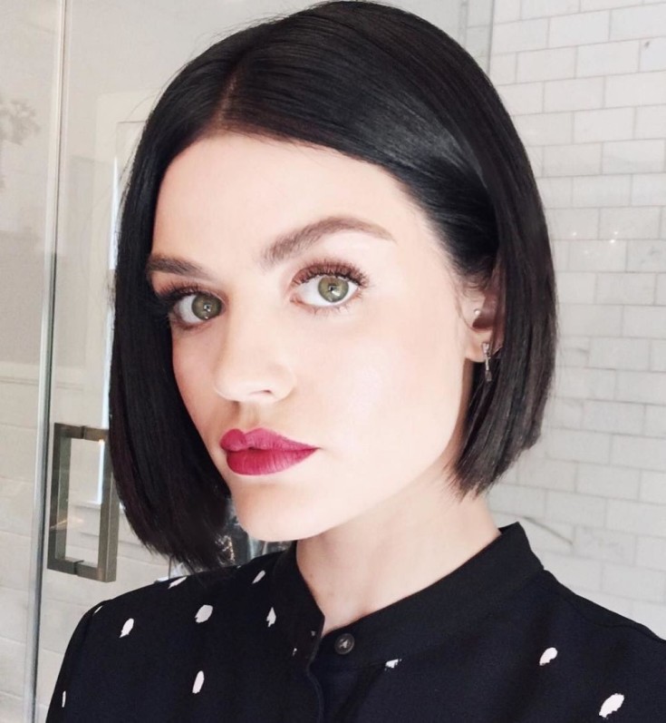 (+180 photos) Black hair color for short hair