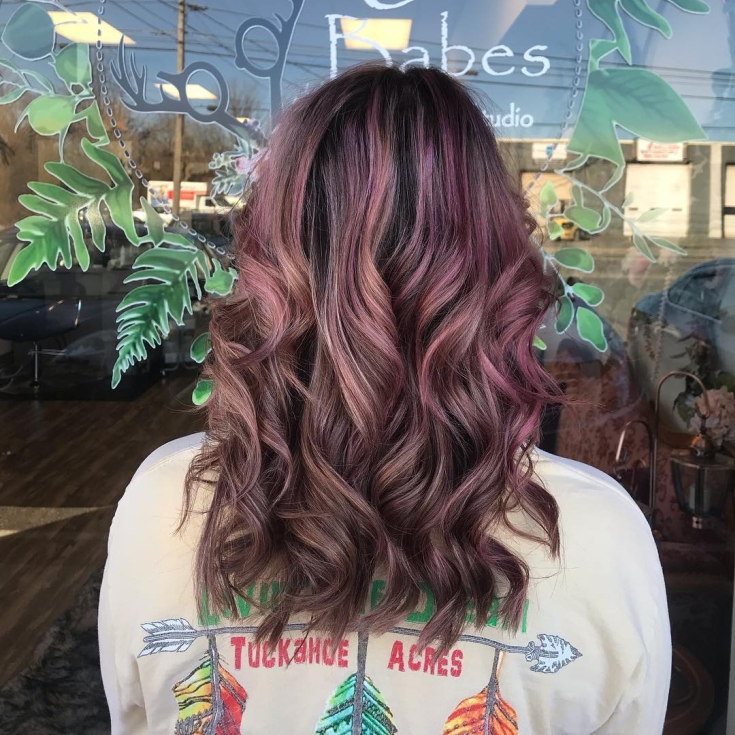 Ash pink hair color