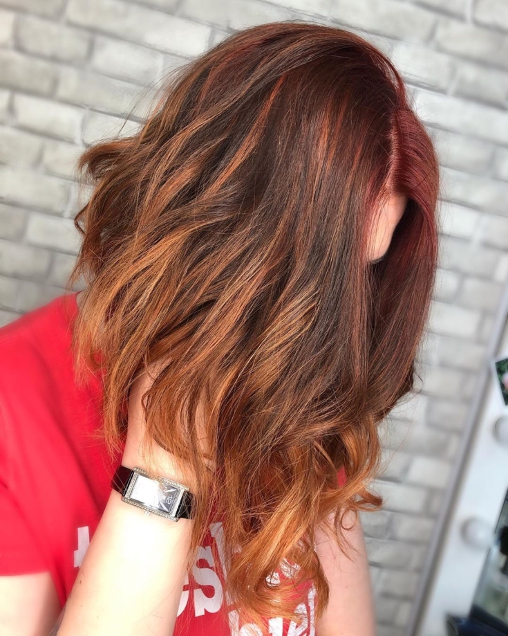 Black and red hair color