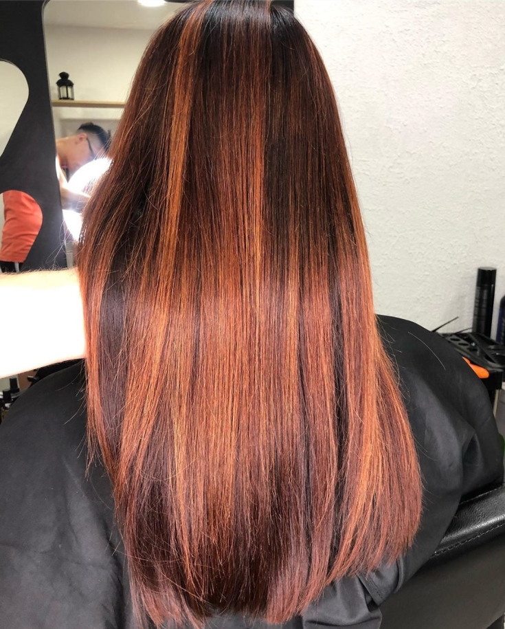 Black and red hair color