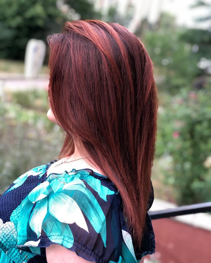 Black and red hair color