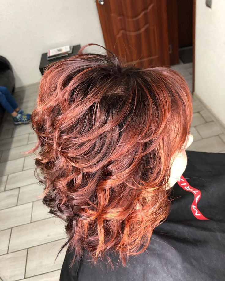 Black and red hair color