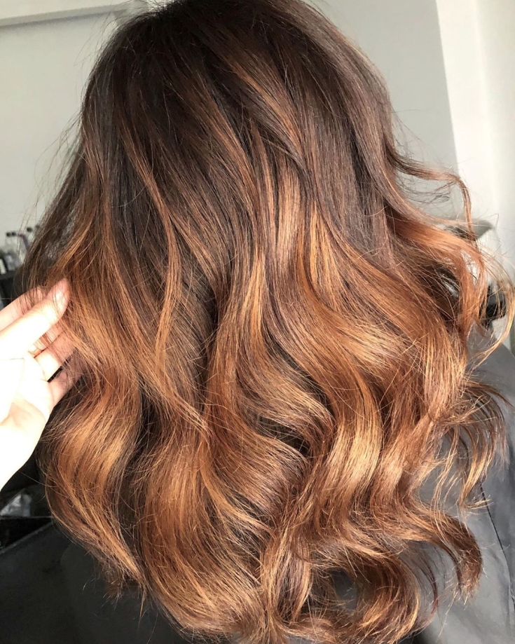 Caramel brown hair color