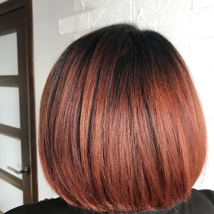 Black and red hair color